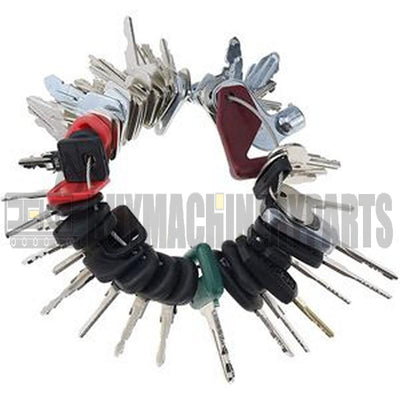 56 Pcs Key for Bobcat CASE Caterpillar CAT Genie Gradall Hyster JCB JLG Komatsu Sany Multiquip Kobelco New Holland Kubota Toyota Volvo and More