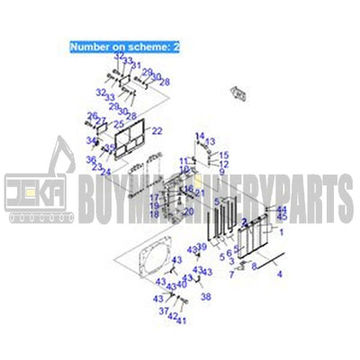 For Komatsu Dump Truck HD785-7 Water Tank Radiator Core ASS'Y 561-03-81652 561-03-81651