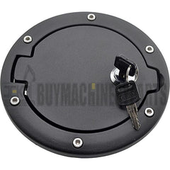 Fuel Tank Door Cover Cap with Keys for Jeep Wrangler JK 2007-2017, Compatible with Unlimited 2 Doors and 4 Doors 2007-2017