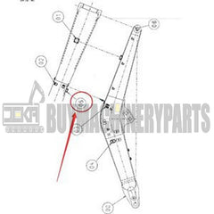 Boom Bushing 4445478 for John Deere 75G 85G 60D 75C 80C 75D 85D 60G 80 Excavator