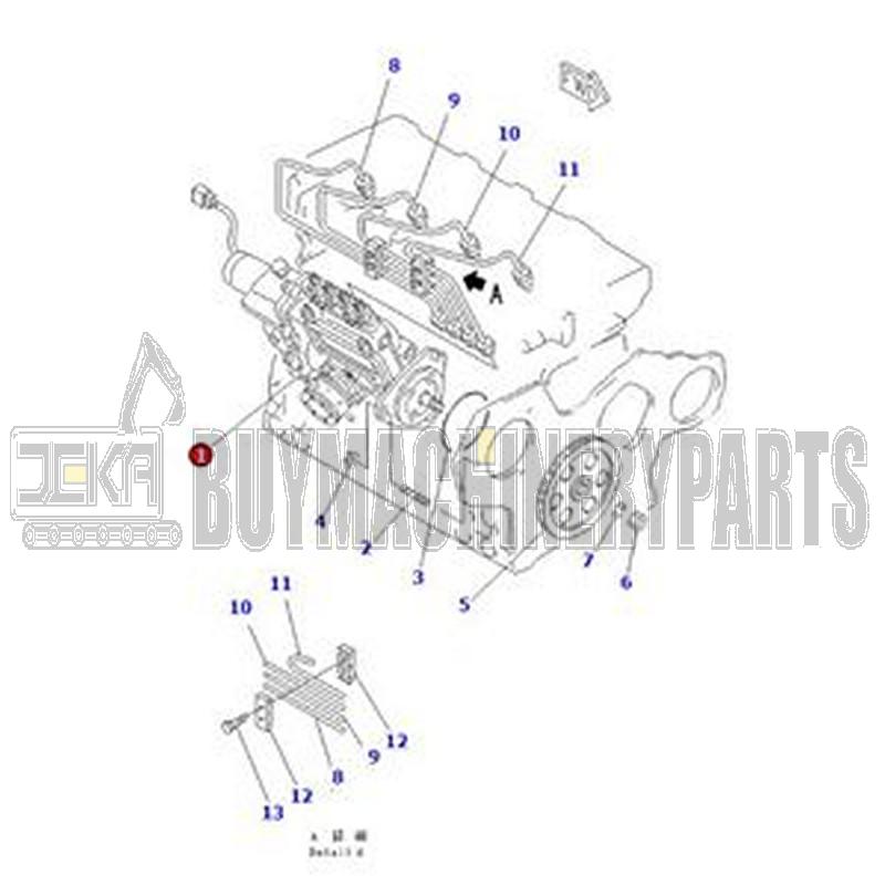 Fuel Injection Pump YM729612-51380 for Komatsu Engine 4D84E-3C