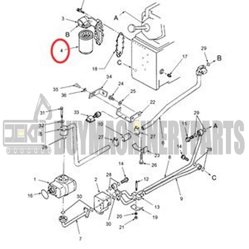 Hydraulic Oil Filter 87300043 84475483 for New Holland Tractor TC18 TC21D TC23DA TC24D TC25 TC26DA TC29 TC30 TC31DA