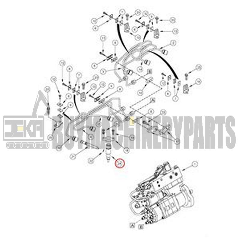 Fuel Injector 87422171 87422170 for CASE Engine 6TAA-8304 6TAA-9004 CASE Excavator CX330 Tractor MX240 MX255 MX270 MX285 STX275 STX325