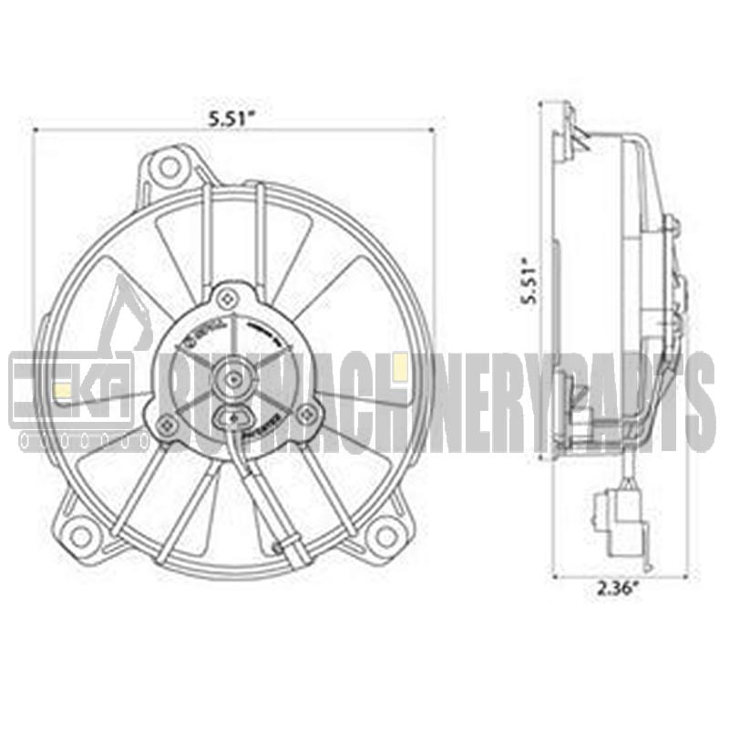 Low Profile Electric Cooling Fan VA31-A101-46A 30103011 for Spal