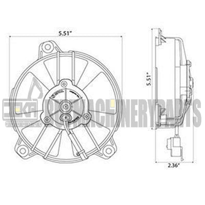 Low Profile Electric Cooling Fan VA31-A101-46A 30103011 for Spal