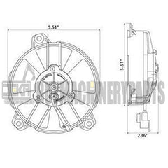 Low Profile Electric Cooling Fan VA31-A101-46A 30103011 for Spal