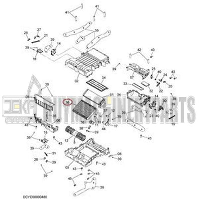 A/C Condenser Core XB00004082 for Hitachi Excavator ZX30U-5A ZX35U-5A ZX40U-5A ZX48U-5A ZX50U-5A