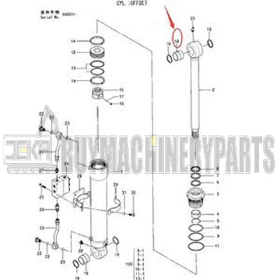 Pin Bushing 0863504 for Hitachi ZX75UR Excavator