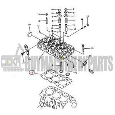 Cylinder Head Gasket YM119260-01340 for Komatsu Engine 3D63-1A