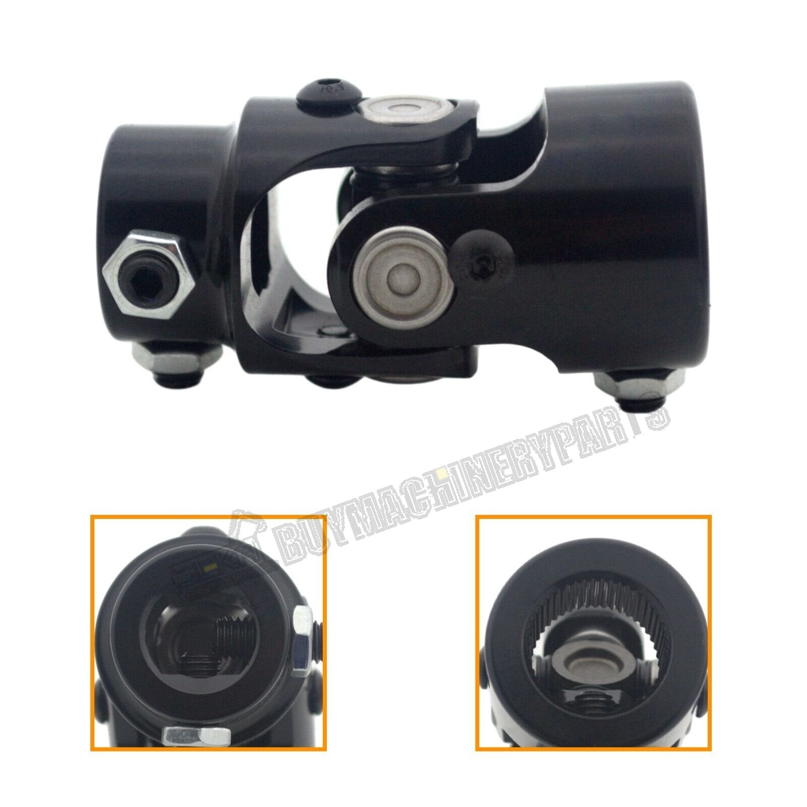 1" 48 Spline X 3/4" DD Steering Shaft Steering Column U Joint Coupler Black NEW - Buymachineryparts