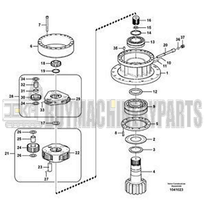 Swing Gearbox VOE14640501 for Volvo Excavator EC330B EC340D EC350D EC700C EC700CHR