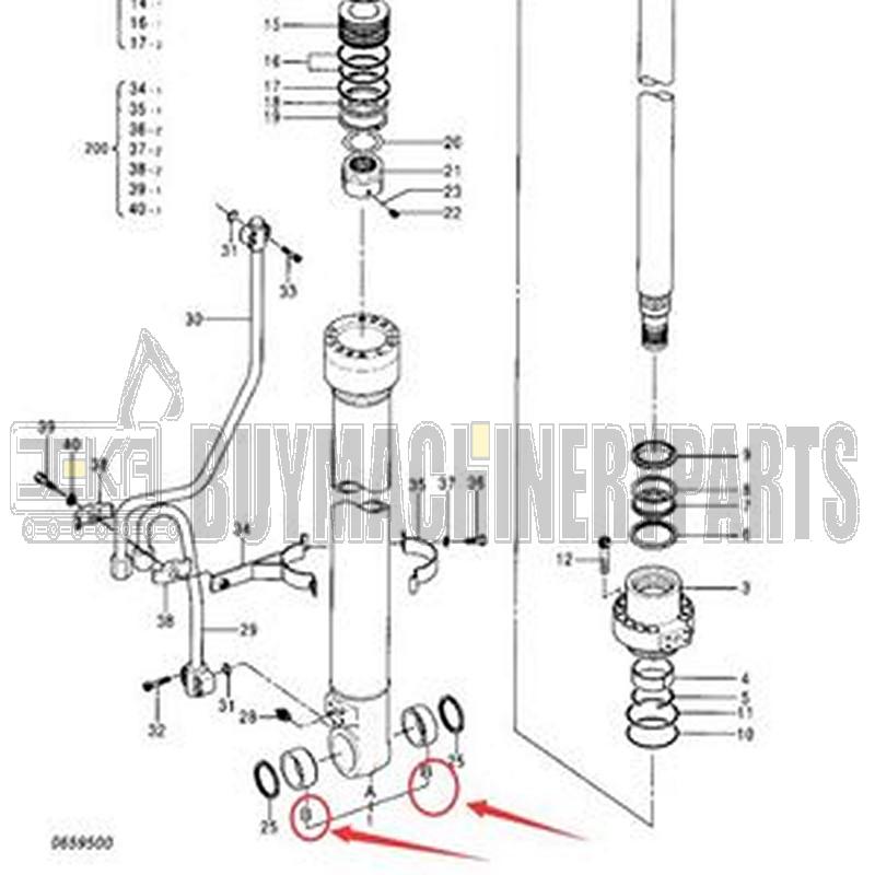Boom Cylinder Bushing 4352638 for John Deere 120D 130G 135D 135G 135C 120C Excavator