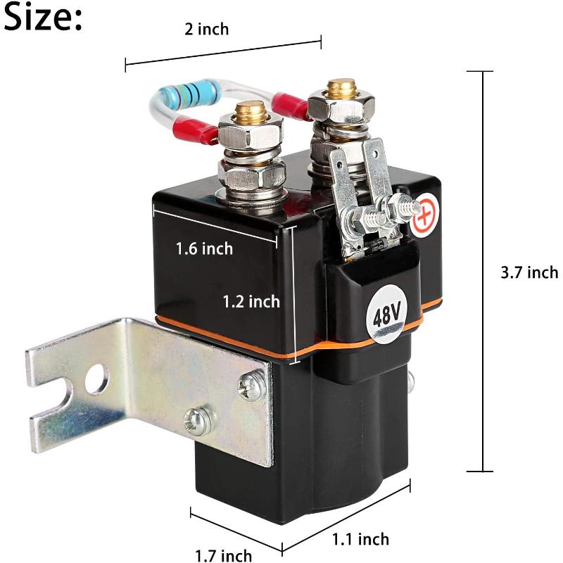 Golf Cart 48V Solenoid for Club Car DS & Precedent 2000-up, with Resistor, OEM# 101908701 102774701 1014947