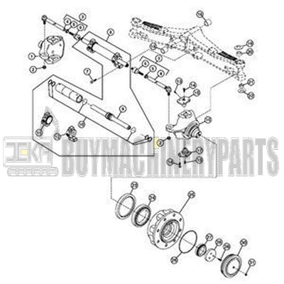 Tie Rod Assembly AT198602 for John Deere Engine 4045 Loader 210L 210LE 310E 310K 310L 310SJ 310SK 315SE 410G 410K 435 Forklift 485E 486E 488E