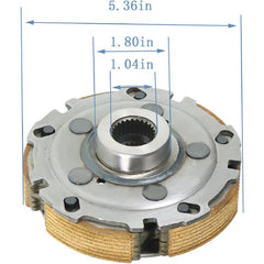 Wet Clutch Pad Shoe and Gasket Replacement for Yamaha Grizzly 660 Rhino 660 YFM660 2004-2007 5KM-16620-00-00