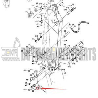 Arm Bushing 4424953 for Hitachi ZX110 ZX110M ZX110M-3 ZX120 ZX120-3 Excavator