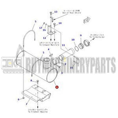 Muffler Silencer 6743-11-5721 for Komatsu Engine SAA6D114E-2 Excavator PC300-7 PC350-7 PC360-7 PC340-7 PC380-7