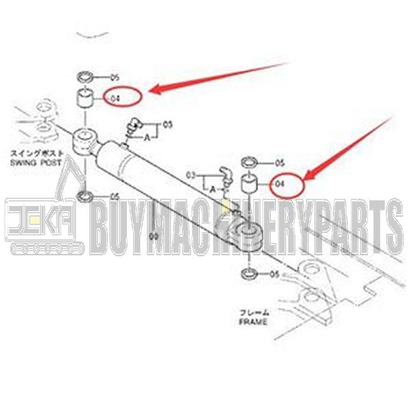 Boom Swing Cylinder Bushing 4353818 for John Deere 75G 50D 50C 85G 60D 75C 80C 75D 50G 85D 60G 80 50ZTS