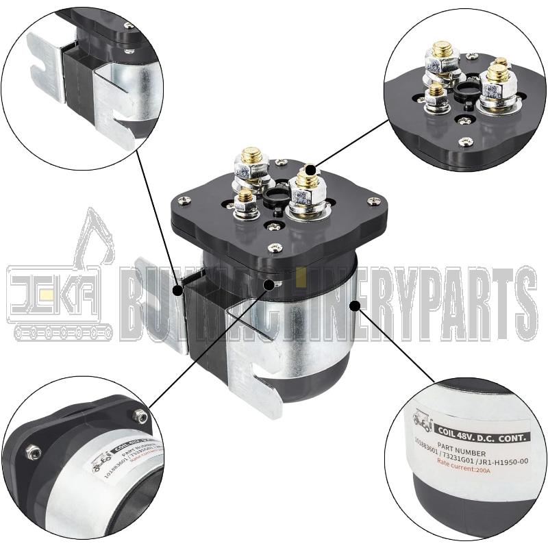 48 Volt 4 Terminal Solenoid for Club Car 101883601, EZGO 73231G01, Yamaha JR1-H1950-00