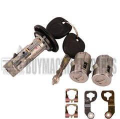 Ignition Key Switch Cylinder &amp; 2 Door Lock Set 2 SAME KEYS MATCHED For Chevy