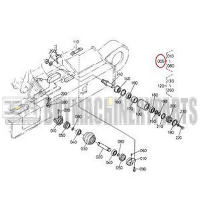 Track Roller 68751-21700 68318-21700 for Kubota Excavator KH-50 KH-50H KH-51 KH-51H KH-60 KH-60H KH-61 KH-61H KX71