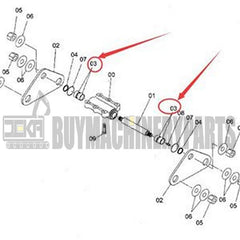 Boom Cylinder Components Bushing 4334426 for Hitachi EG110R EG65R-3 EG70R EG70R-3 EX100-5 EX120-5 EX135USR ZX450-3 ZX70 ZX70-3