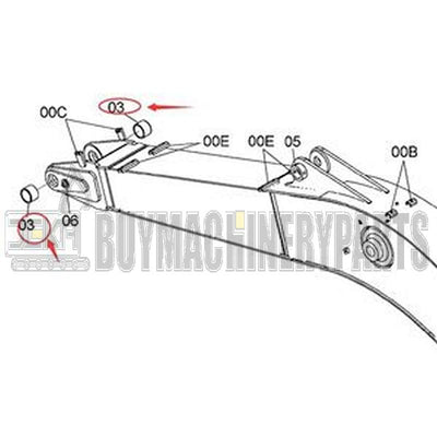 Boom Bushing 4709935 for Hitachi Excavator ZX240-5G ZX240LC-5G ZX250H-5G ZX250K-5G ZX250L-5G ZX250LC-5B ZX250LCH-5G ZX250LCK-5G ZX250LCN-5B