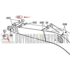 Boom Bushing 4709935 for Hitachi Excavator ZX240-5G ZX240LC-5G ZX250H-5G ZX250K-5G ZX250L-5G ZX250LC-5B ZX250LCH-5G ZX250LCK-5G ZX250LCN-5B