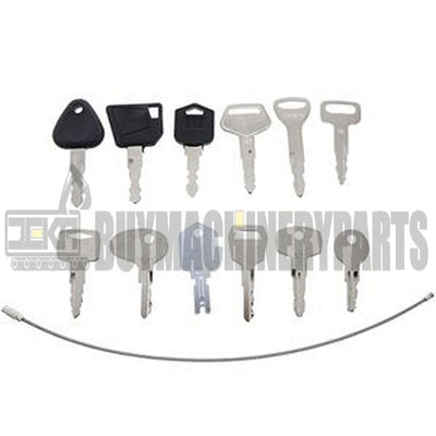 12 Pcs Key for Yale Caterpillar CAT Clark JCB Volvo Toyota Doosan Komatsu Nissan Hyster Tornado Mitsubishi Forklift