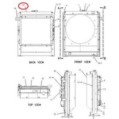 Radiator 196-8052 for Caterpillar CAT Engine 3046 Excavator 315C 315C L - Buymachineryparts