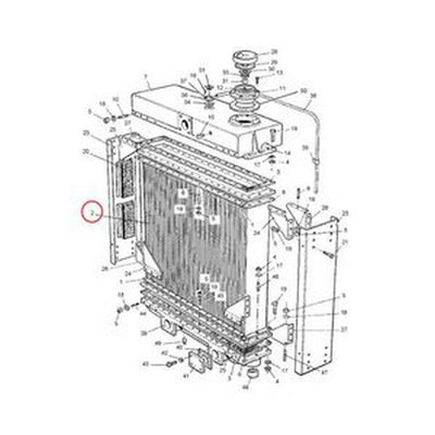 Water Tank Radiator Core ASS'Y 2P-6830 for Caterpillar Articulated Truck CAT D400E D350E - Buymachineryparts