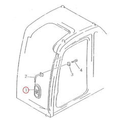 Espejo retrovisor 08174-13118 para excavadora Komatsu PC100-5 PC100-6 PC200-5 PC360-7 PC400-7 PC450-6 PC550LC-8 PC60-6 PC70-7 