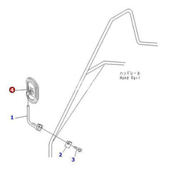 Espejo retrovisor 20Y-54-28911 para excavadora Komatsu PC120-6 PC130-7 PC200-6 PC210-6 PC220-6 PC230LC-6 PC250-6 PC60-7 
