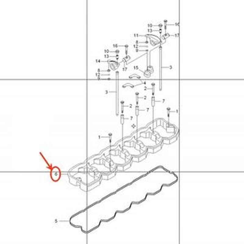 Rocker Lever Housing 4938658 for Hyundai HL740/757/760 & R140/210 Excavators