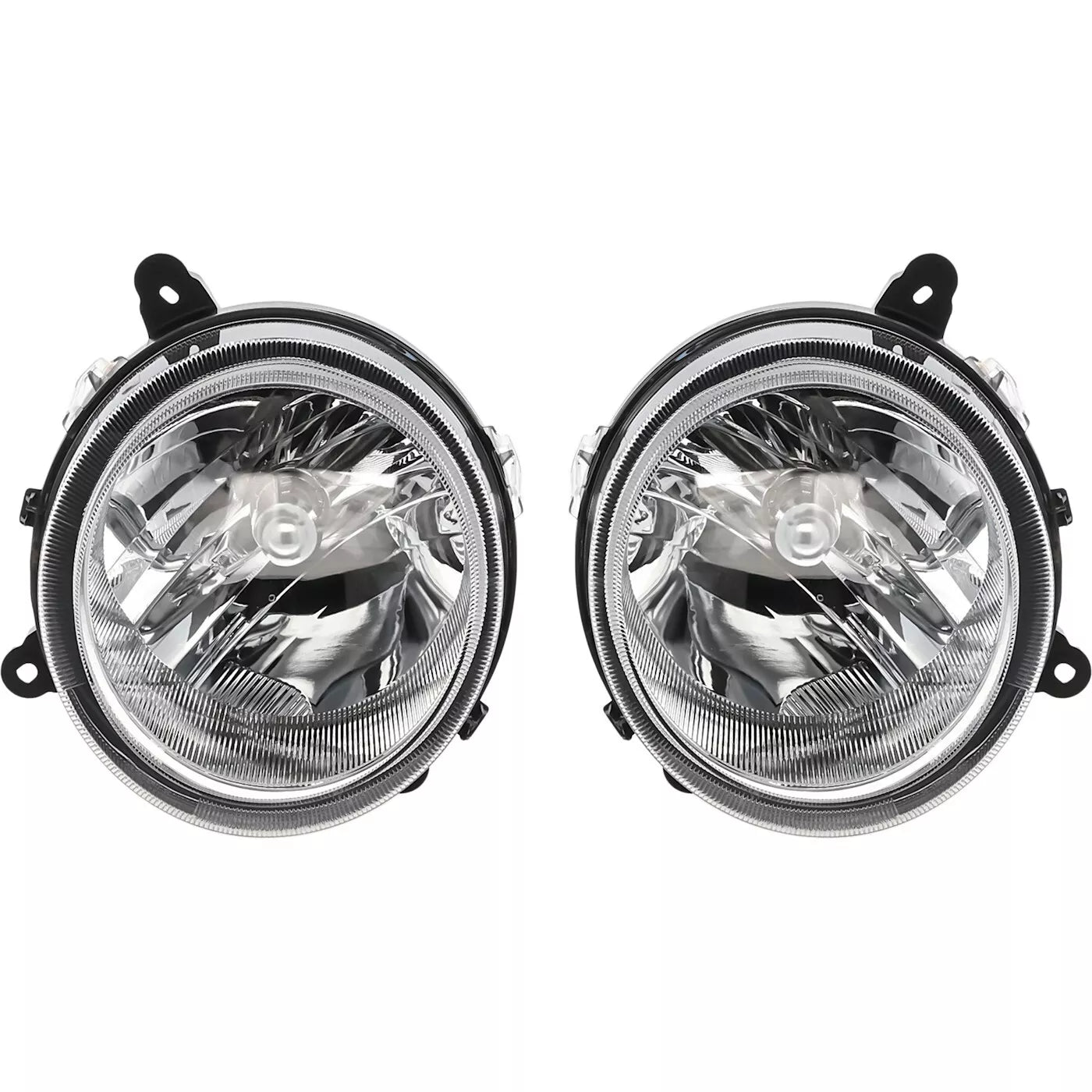 LH & RH Headlight Set with Bulb 5303842AE 5303843AE for 2007-2010 Jeep Compass 2007-2016 Patriot