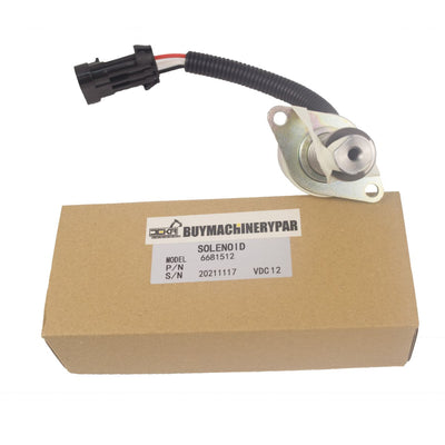 Shut Off Solenoid 6681512 6681513 6690563 Fit for Bobcat A220 S70 S100 S130 S150 S160 S175 S185 S205 S220