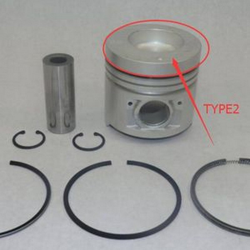 STD D1402 Pistons with Pin & Rings & Liners Kit STD for Kubota Engine KH91 Excavator - Buymachineryparts