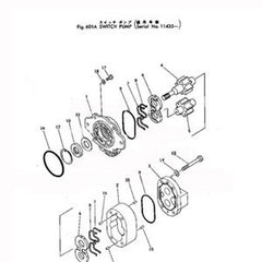 Bomba de Comutação 705-11-36100 para Pá Carregadora Komatsu 530B-1 530-1
