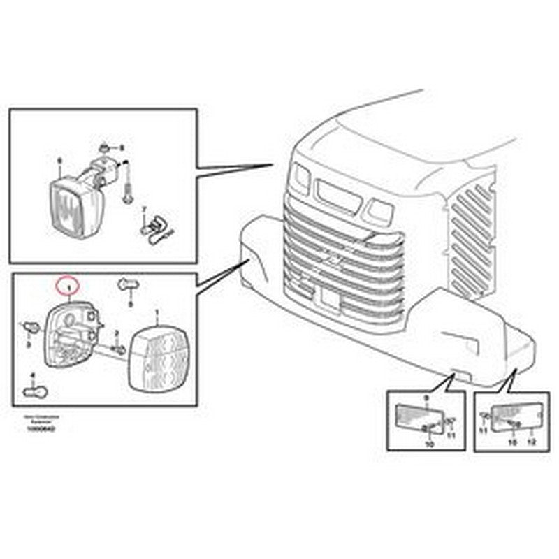 Tail Lamp VOE11039553 for Volvo EL70 EW130 EW140 EW150 EW160 EW200 EW230 L110G L150G L180G L220G L28F L330D L60G L70F