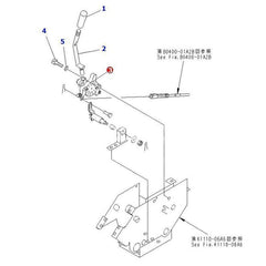 Throttle Hand Clutch Control Lever 203-43-61370 for Komatsu PC100-6 PC120-6 PC200-6 PC220-6 Excavator
