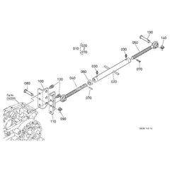 Conjunto de enlace superior TD050-71100 para tractor Kubota L3130DT L3240DT L3430DT L3540HST L3560DT L3830DT L4060DT L4300DT L4400F L4760HSTC 