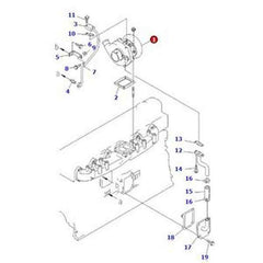 Turbocharger T04E08 6222-81-8210 for Komatsu PC300LC-5 Excavator Engine