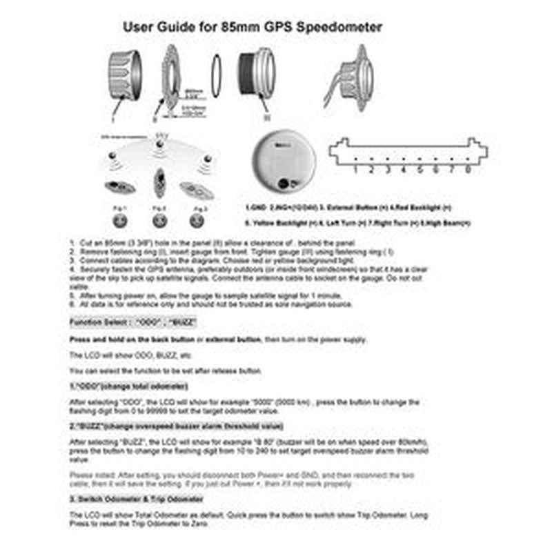 Adjustable 125MPH GPS Speedometer Odometer for Boat Car Truck Motorcycle