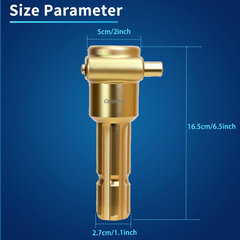 Adaptador extensor de toma de fuerza mejorado para tractor, 1-3/8" y 6 estrías macho y hembra, 70 HP
