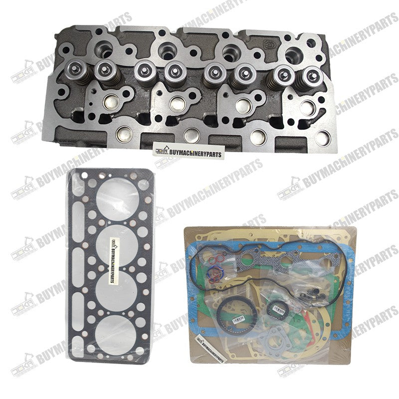 Complete Cylinder Head V1902 6655475 With Valves + Upper Gasket Set For Bobcat 231 331 Excavator Kubota GV3170 GV3190 Engine - Buymachineryparts