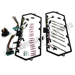 Valve Cover Gaskets + Inner Injector Glow Plug Harness with Relay + 8 Glow Plugs F81Z-6584-AA F81Z-9D930-AB for Ford 1999-2003 Powerstroke 7.3L F250 F350 E250 E350
