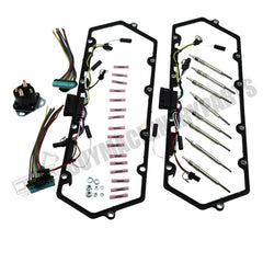 Valve Cover Gaskets + Inner Injector Glow Plug Harness with Relay + 8 Glow Plugs F81Z-6584-AA F81Z-9D930-AB for Ford 1999-2003 Powerstroke 7.3L F250 F350 E250 E350