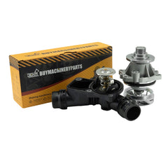 Conjunto de bomba de agua y carcasa del termostato compatible con BMW 320i, 325i, 325xi, 330i, 330xi, 525i, 530i, 323Ci, 328Ci, 323i, 328i, 528i, 325Ci, 330Ci, 330Ci, 330i, X3, X5, Z3, Z4. Sustituye a AW9261 y 1152090.