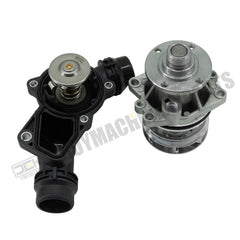 Conjunto de bomba de agua y carcasa del termostato compatible con BMW 320i, 325i, 325xi, 330i, 330xi, 525i, 530i, 323Ci, 328Ci, 323i, 328i, 528i, 325Ci, 330Ci, 330Ci, 330i, X3, X5, Z3, Z4. Sustituye a AW9261 y 1152090.