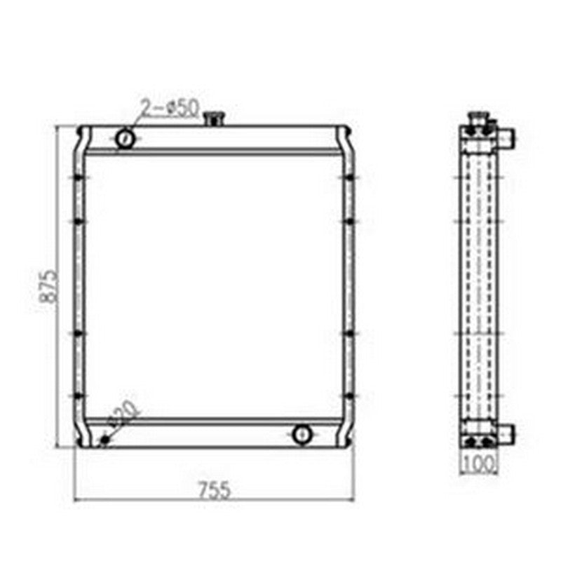 118-9953 1189953 Radiator Water Tank for Caterpillar E320B E320B L Excavator